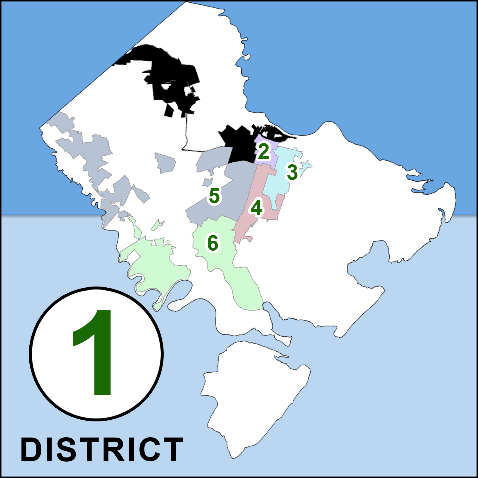 City Council District 1 map